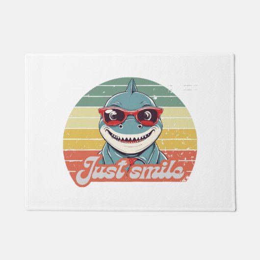Paillasson Funny requin invitation vous sourire (Devant)