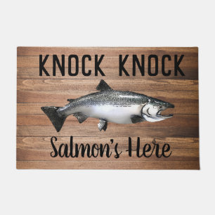 Paillasson Funny Saumon Pun de pêche Knock