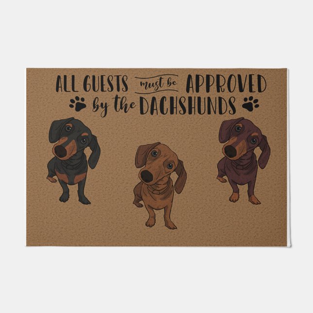 Paillasson Funny Sausage Dog Doormat - Dog Lover Gift  (Devant)
