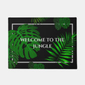 Paillasson Funny SM "Bienvenue dans la jungle" Feuilles tropi (Devant)
