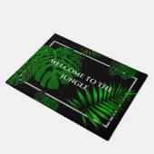 Paillasson Funny SM "Bienvenue dans la jungle" Feuilles tropi (Incliné)