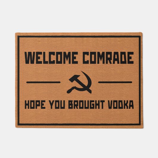 Paillasson Funny Soviet USSR Cold War Humor Rustic Minimalist (Devant)
