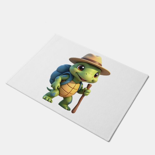 Paillasson Funny Turtle Hiking Graphic Camping Lover Adventur (Incliné)