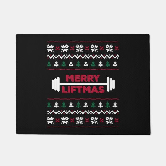 Paillasson Funny Ugly christmas lifting gym graphic - (Devant)