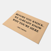 Paillasson Funny "We Know Why You're Here" Custom Family Name (Incliné)