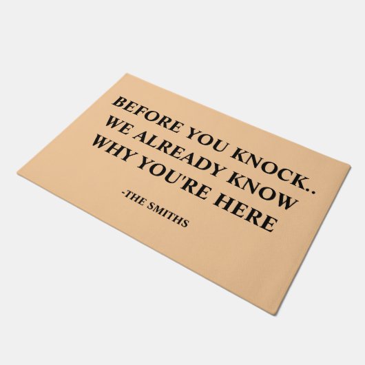 Paillasson Funny "We Know Why You're Here" Custom Family Name (Incliné)