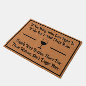 Paillasson Funny Wine Humor Cheeky Poetic Rustic Minimalist (Incliné)