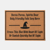 Paillasson Funny Witch Magic Spell Humor Rustic Minimalist (Devant)