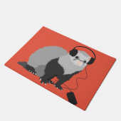 Paillasson Furet drôle de mélomane (Incliné)