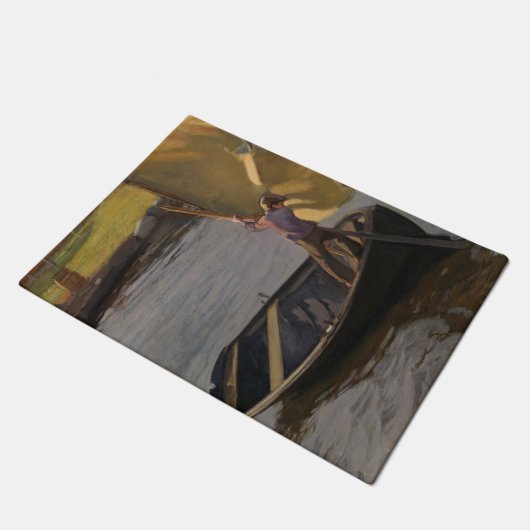 Paillasson Garçon en voilier sur la rivière (par Magnus Encke (Incliné)