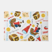 Paillasson Garçon Fun Fun White Party Pirate Motif (Devant)