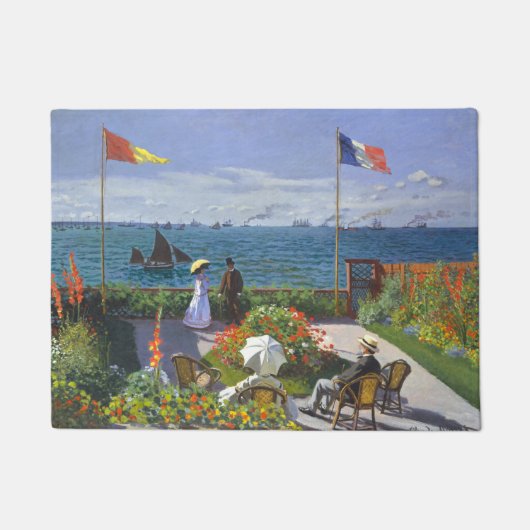 Paillasson Garden At Saint Adresse Painting By Claude Monet (Devant)