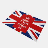 Paillasson Gardez le calme et entrez avec le drapeau (Incliné)