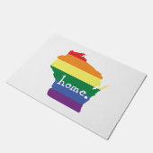 Paillasson Gay pride du Wisconsin| Carte de la maison (Incliné)