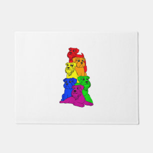 Paillasson Gay pride Schnauzer Amoureux des chiens LGBT Funny