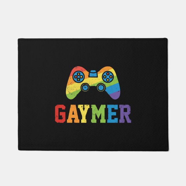 Paillasson Gaymer LGBT Pride Geek Nerd Game Lover (Devant)