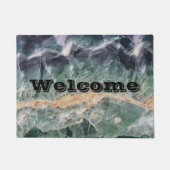 Paillasson Gem photo minérale à fluorite vert unique (Devant)