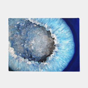Paillasson Géode cristal bleu tombé