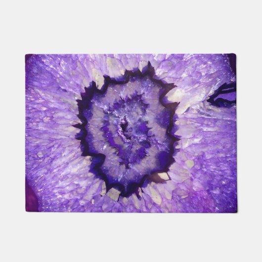 Paillasson Géode d'agate violet tombé (Devant)