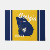 Paillasson Géorgie Gold et Navy (Devant)