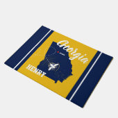 Paillasson Géorgie Gold et Navy (Incliné)