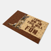 Paillasson German Shepherd Doormat, Funny GSD Lover Venin (Incliné)