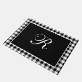 Paillasson Gingham noir et blanc Monogramme Classique Monogra (Incliné)