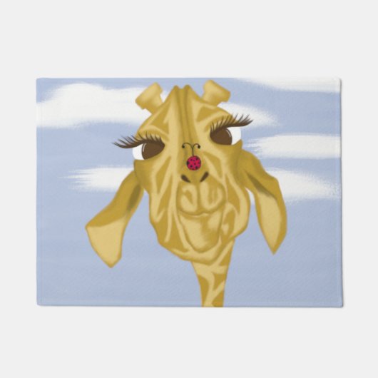 Paillasson Girafe Mignonne Et Colorée (Devant)