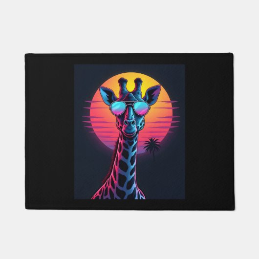 Paillasson Giraffe cool En Lunettes De Soleil Sous Coucher Lo (Devant)