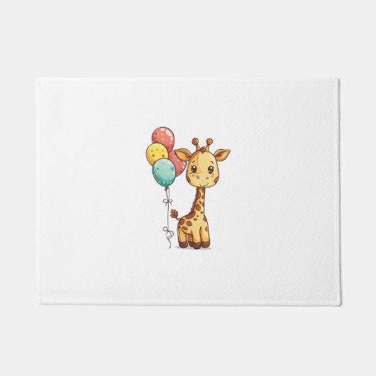 Paillasson Giraffe Cute Avec Ballons (Devant)