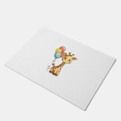 Paillasson Giraffe Cute Avec Ballons (Incliné)