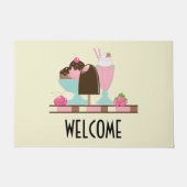 Paillasson Glacé Crème Douce Traitements Bienvenue (Devant)