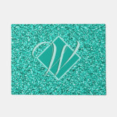 Paillasson Glam étincelant Turquoises Parties scintillant ble (Devant)