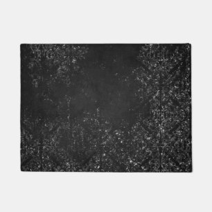Paillasson Glimmery Onyx Grunge   Tambour noir argenté