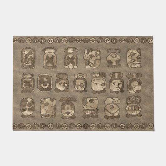 Paillasson Glyphs maya de mois civil (Devant)