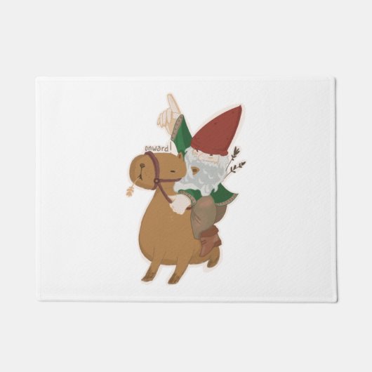 Paillasson Gnome chevauchant une Capybara (Devant)