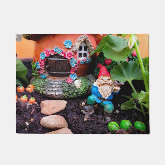 Paillasson Gnome géranium 01 (Devant)