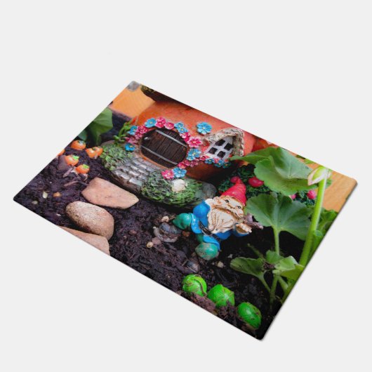 Paillasson Gnome géranium 01 (Incliné)