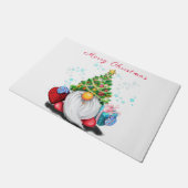 Paillasson Gnome mignonne avec arbre de Noël Casquette et cad (Incliné)