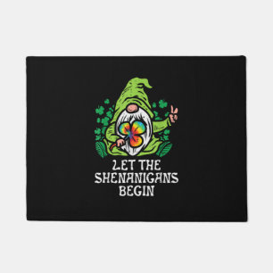 Paillasson Gnome Tie Dye Shamrock Laisser Shenanigans Commenc