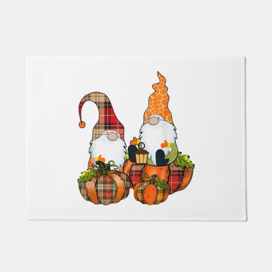 Paillasson Gnomes citrouilles Automne automne mignon Hallowee (Devant)