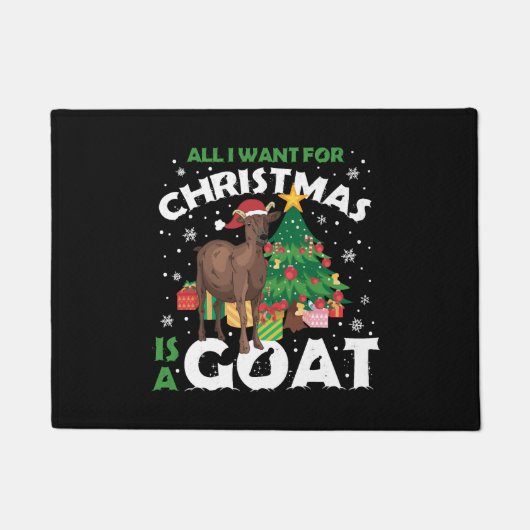 Paillasson Goat For Christmas Funny Christmas (Devant)
