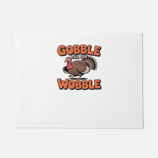 Paillasson Gobble Till You Wobble - Drôle Turquie Cartoon Cla (Devant)