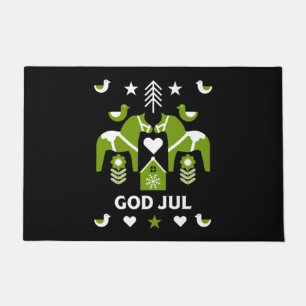 Paillasson God Jul Swedish Folk Art