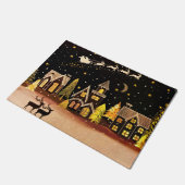 Paillasson Gold Christmas Village Deer Winter Night (Incliné)