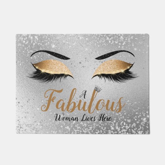 Paillasson Gold Fabulous femmes Parties scintillant yeux mat (Devant)