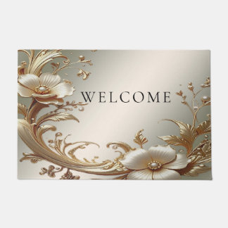 Paillasson Gold Floral Doormat