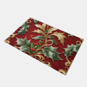 Paillasson Gold Green Feuilles Red Christmas (Incliné)