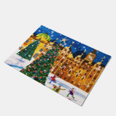 Paillasson Gold Pink Christmas Winter Ice Skating (Incliné)