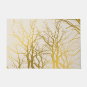 Paillasson Gold Tree Branches Motif Arrière - plan beige (Devant)